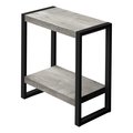 Monarch Specialties Accent Table, Side, End, Nightstand, Lamp, Living Room, Bedroom, Metal, Laminate, Grey, Black I 2857